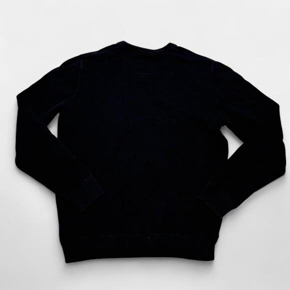 American Eagle Navy V-Neck Knit Sweater Medium Classic Casual Men’s Layering - Picture 2 of 4